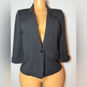 Sag Harbor Black Single-Button Blazer